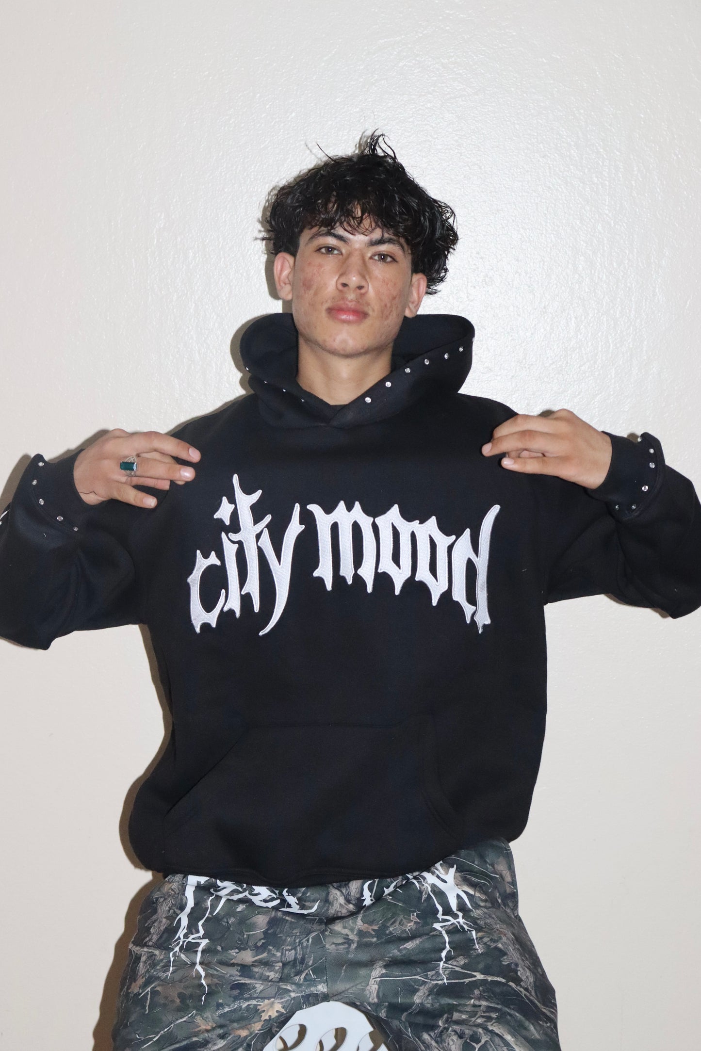 City Mood Embroidered Hoodie