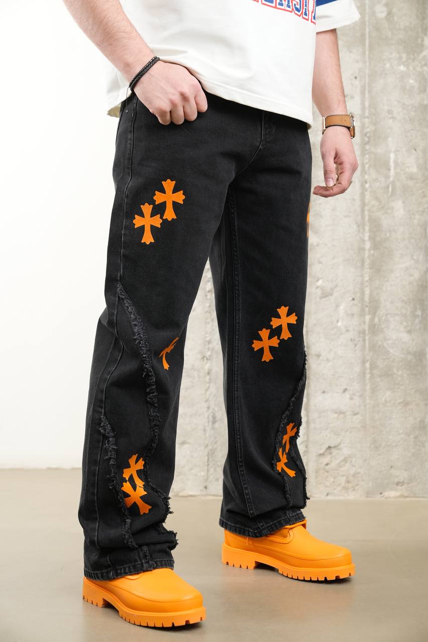 MB Denim Cross over,  Baggy Pants