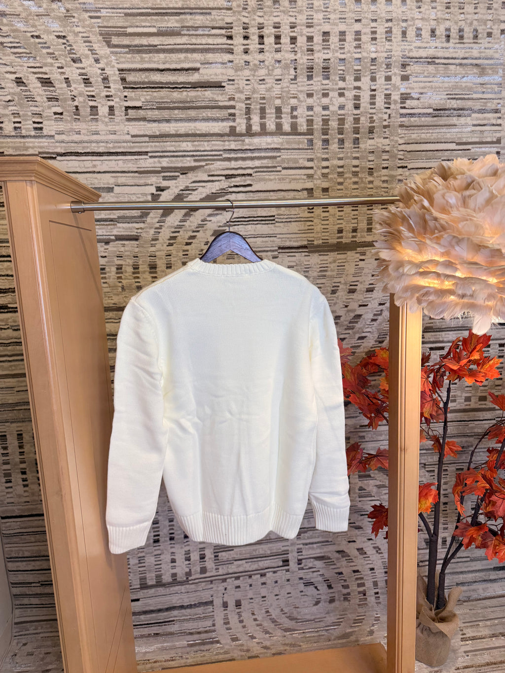 A Heart White Hoodie Sweater long sleeve