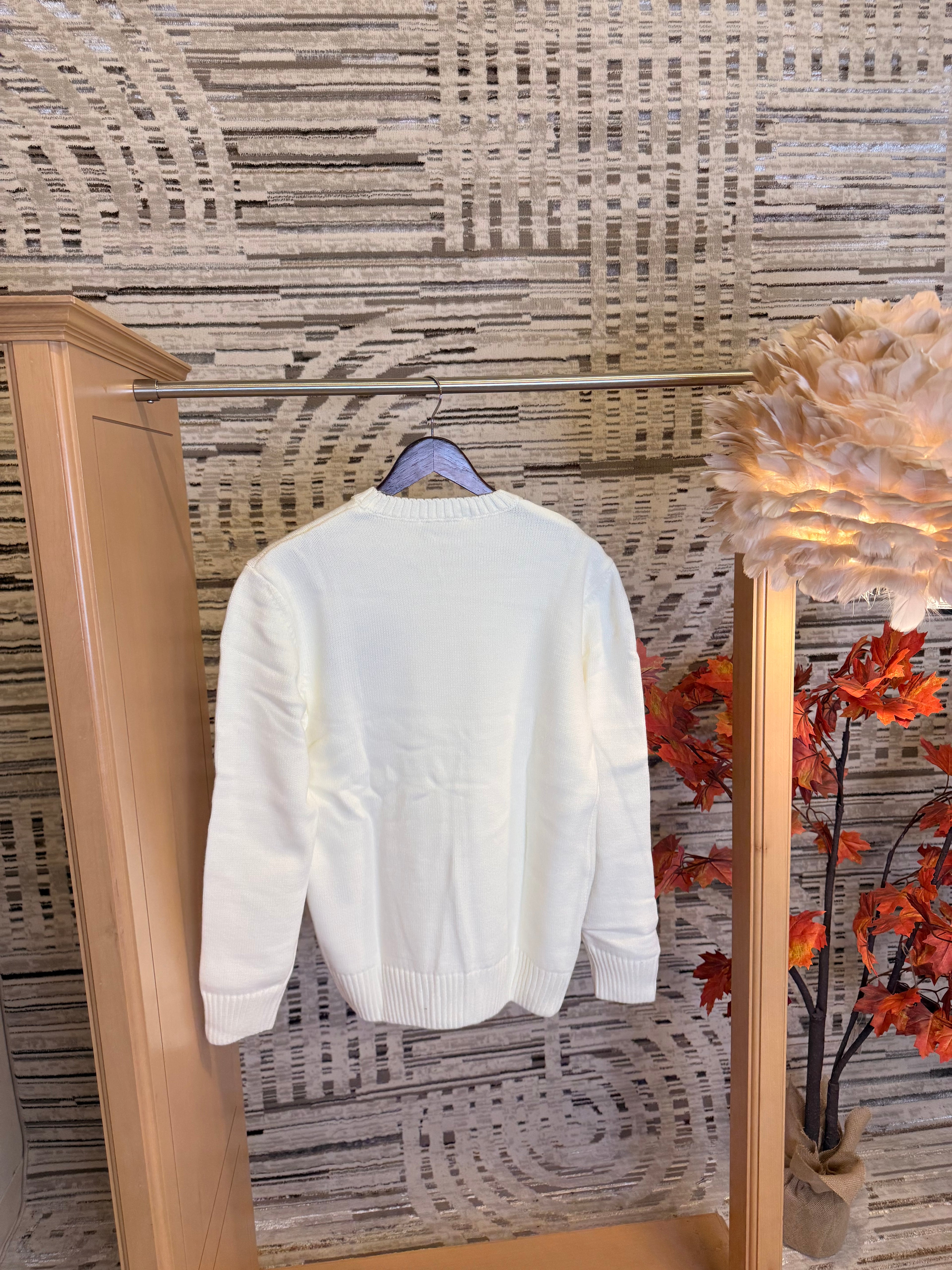 A Heart White Hoodie Sweater long sleeve