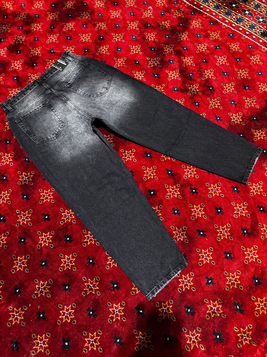 Uneffected Black straight distressed pants