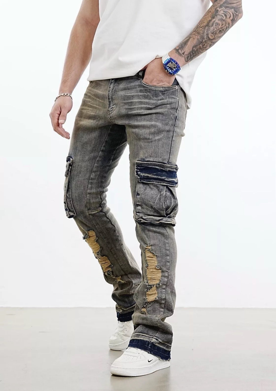 Flared men jeans