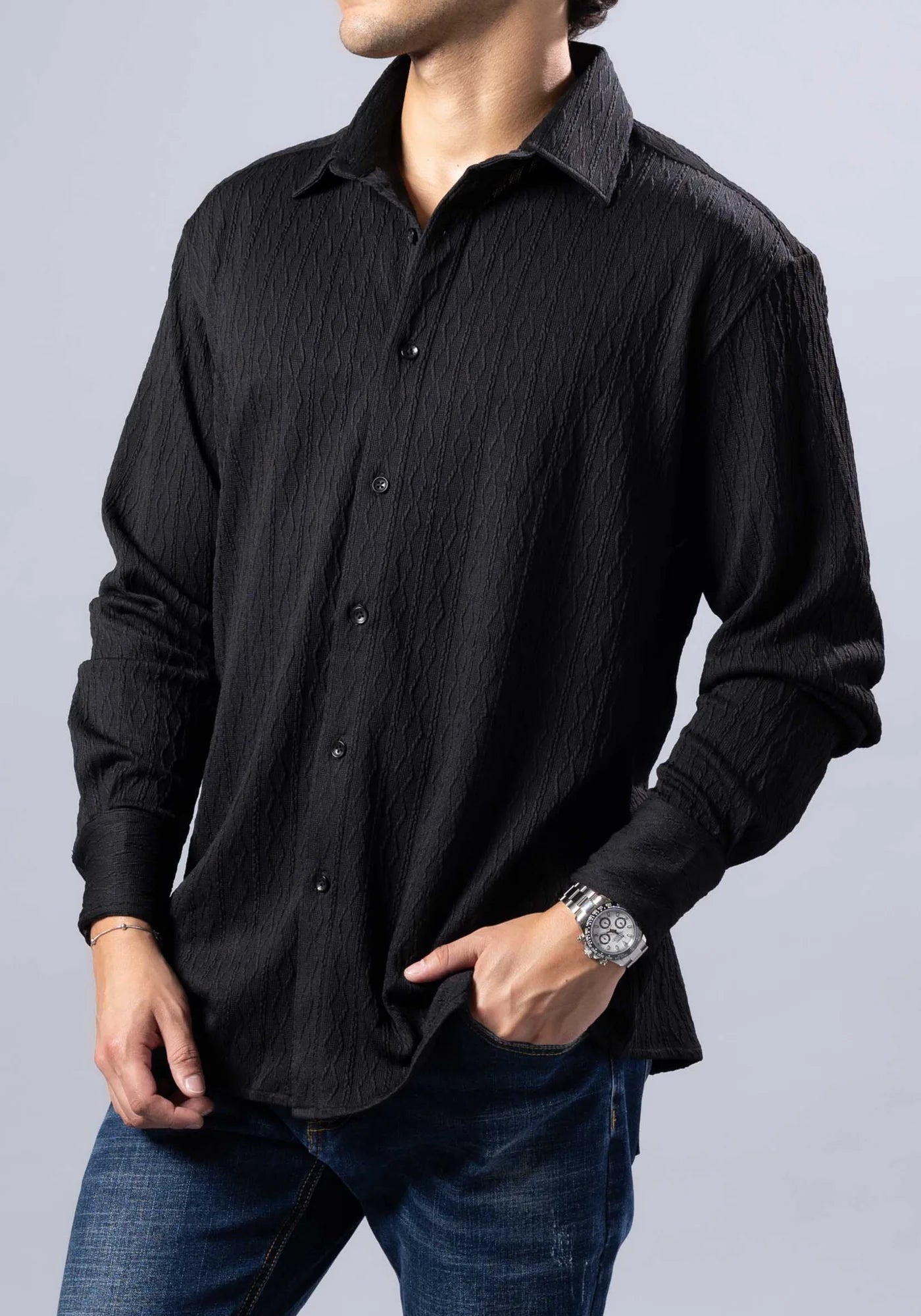 Men button up t shirt