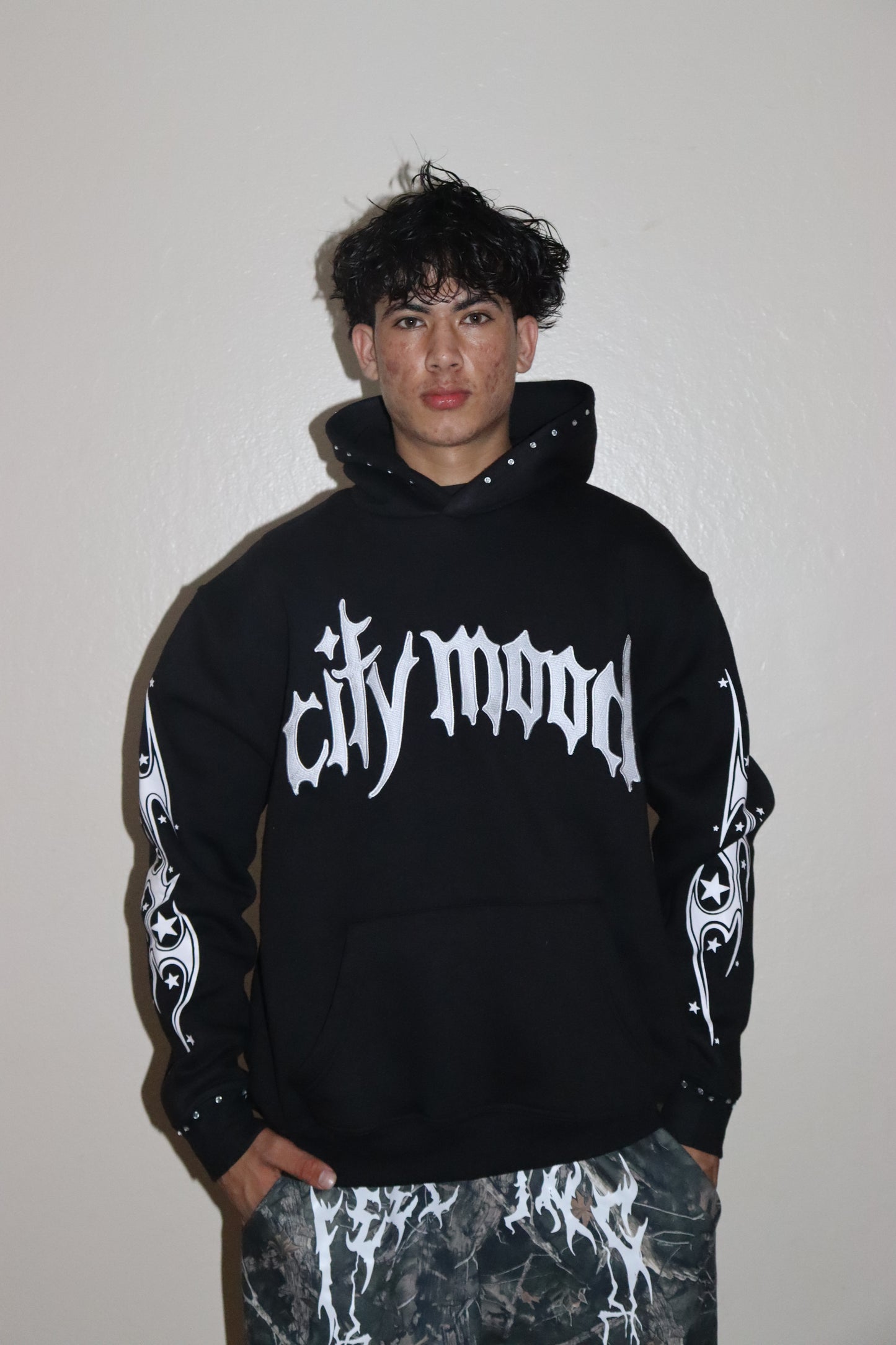 City Mood Embroidered Hoodie
