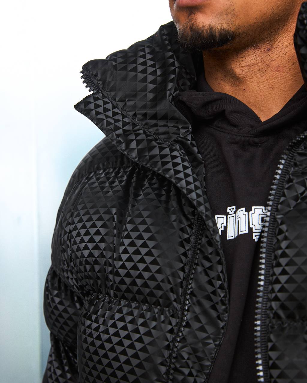 Matt Black Puffer jacket
