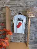 Stussy Fuzzy Dice T-Shirt White & Black