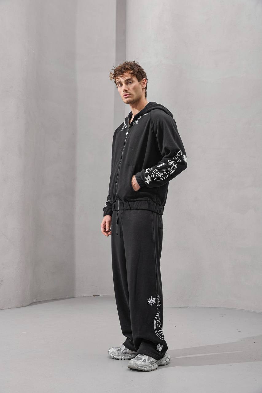 Black zip up hoodie