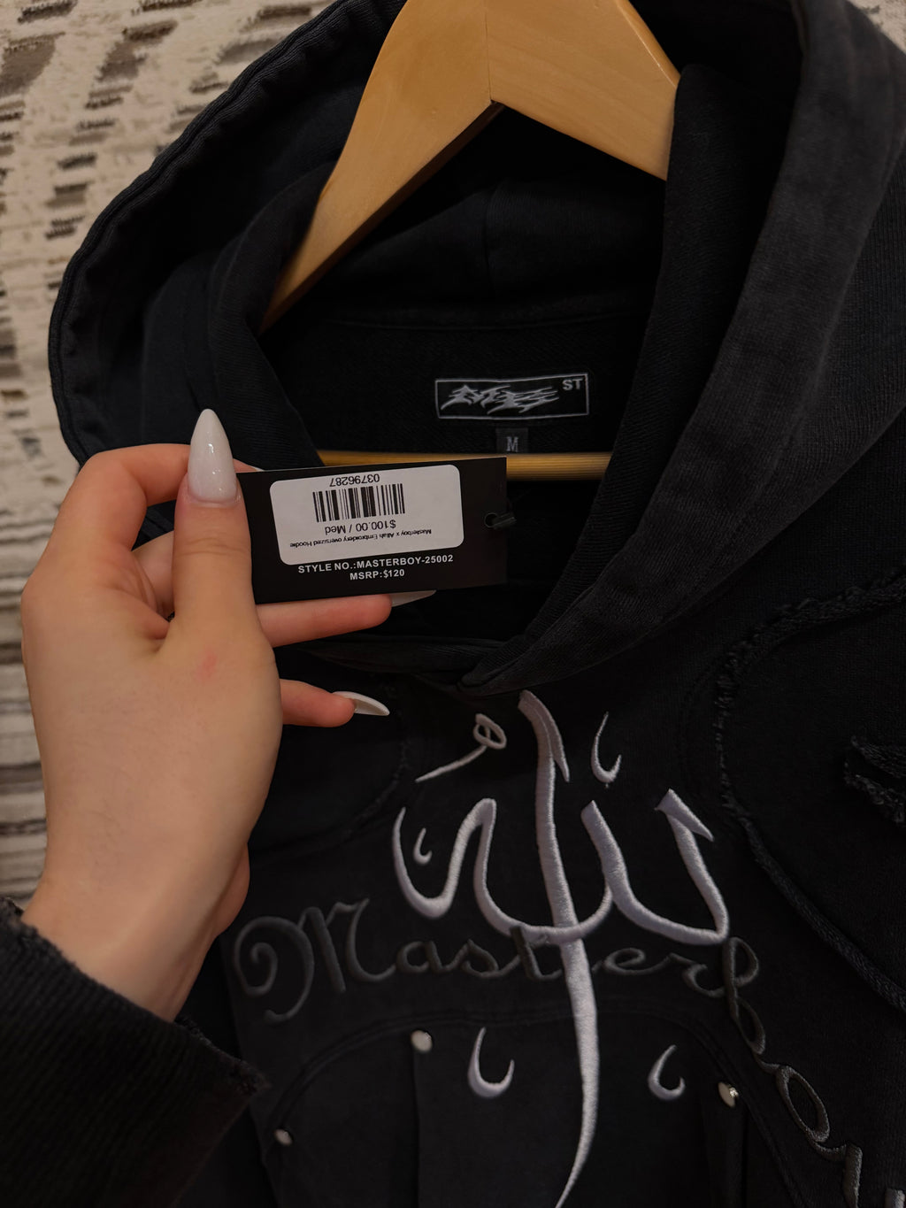 Masterboy x Allah Embroidery oversized Hoodie