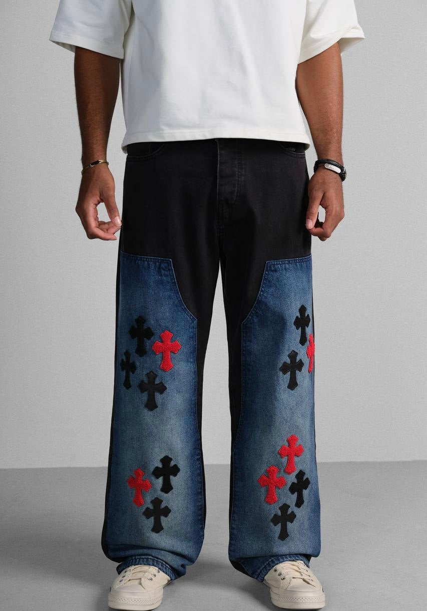 Masterboy cross Black straight Jeans