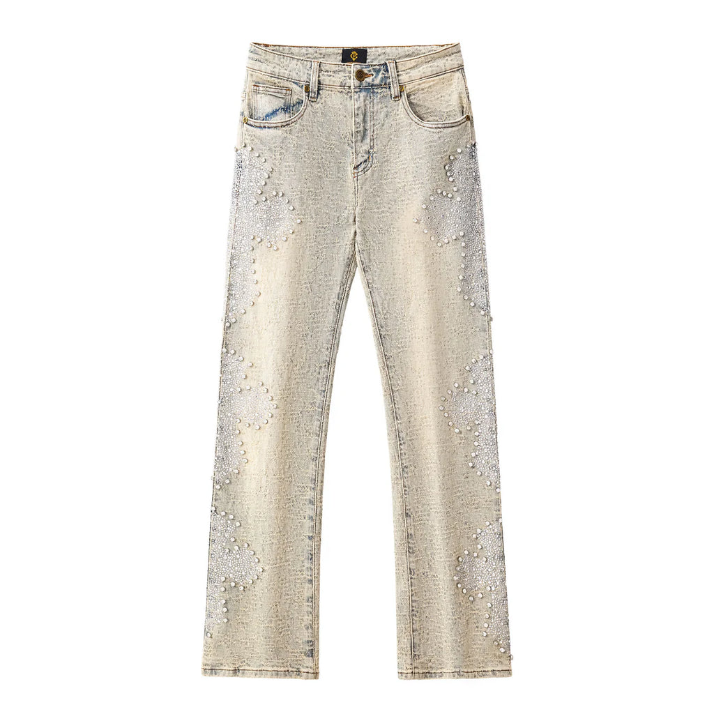 SANCTUM CROSS DENIM PANT – CENTURY PENTHOUSE TAN