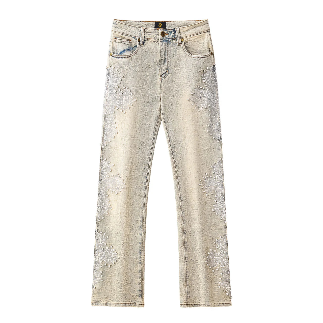SANCTUM CROSS DENIM PANT – CENTURY PENTHOUSE TAN