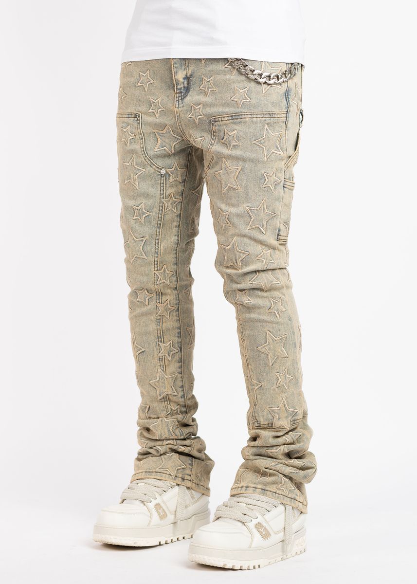 Aqua vintage Stars Denim (Aqua-Blue-Stars-Denim
