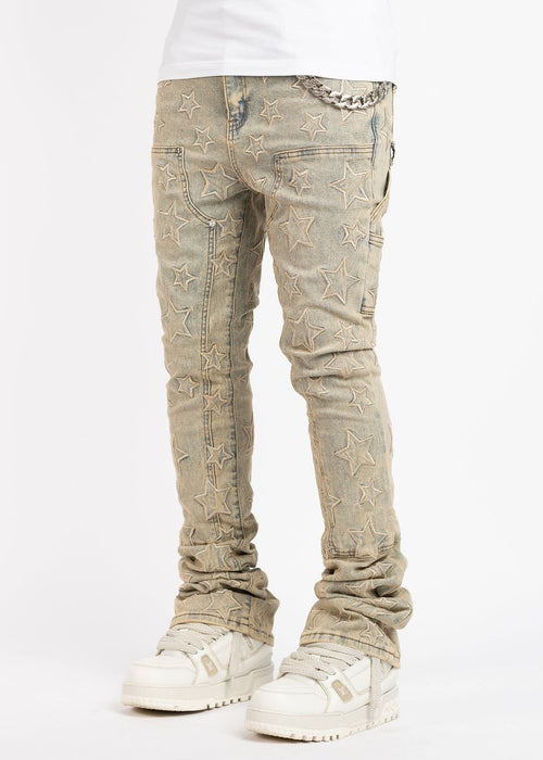 Aqua vintage Stars Denim (Aqua-Blue-Stars-Denim