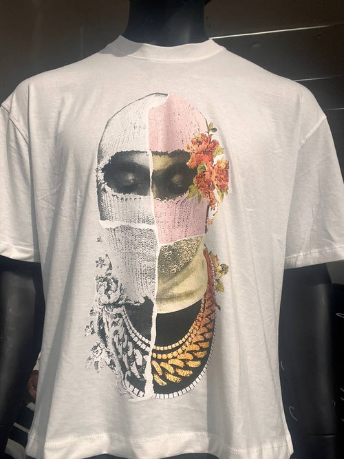 Black Masked Cotton T shirt
