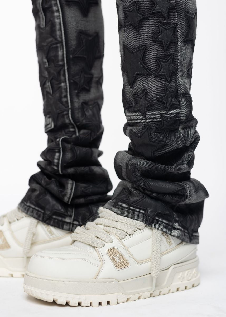Aqua black Stars Denim (Aqua-Blue-Stars-Denim