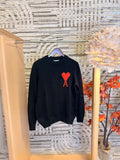A Heart White Hoodie Sweater long sleeve