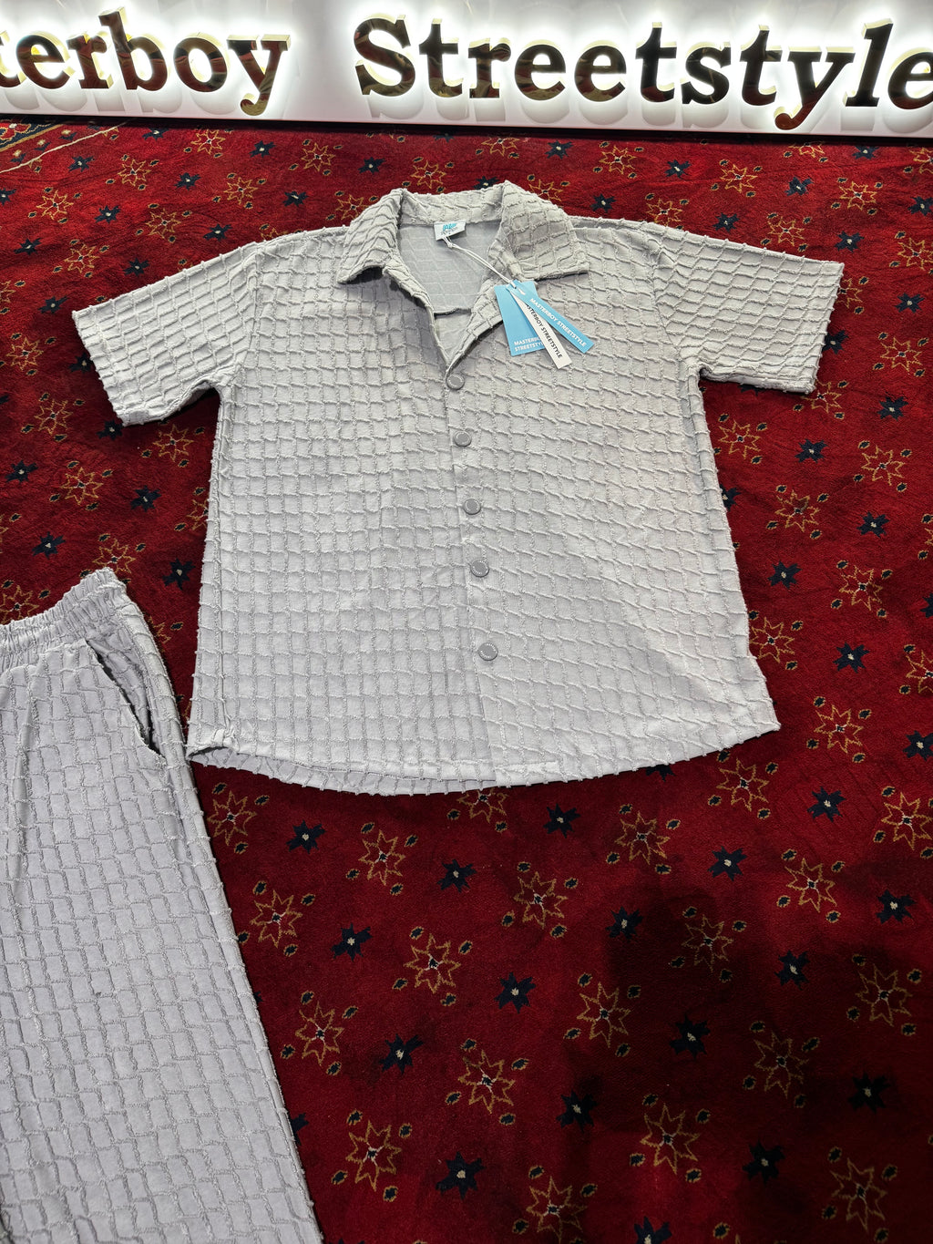 Masterboy Textured Waffle Shirt & and pants