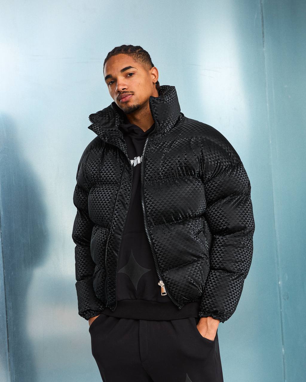Matt Black Puffer jacket