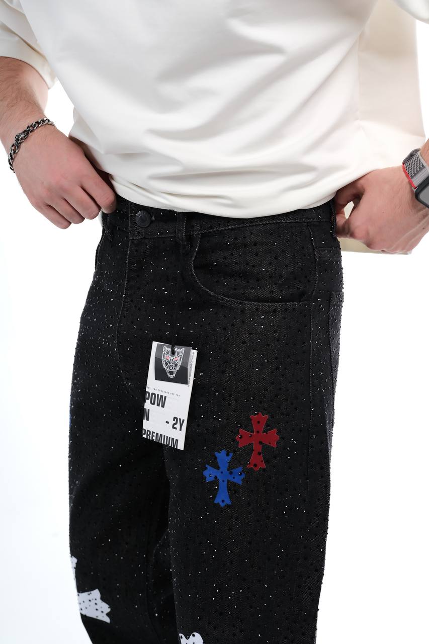 Crossfire Black Rhinestone Jeans