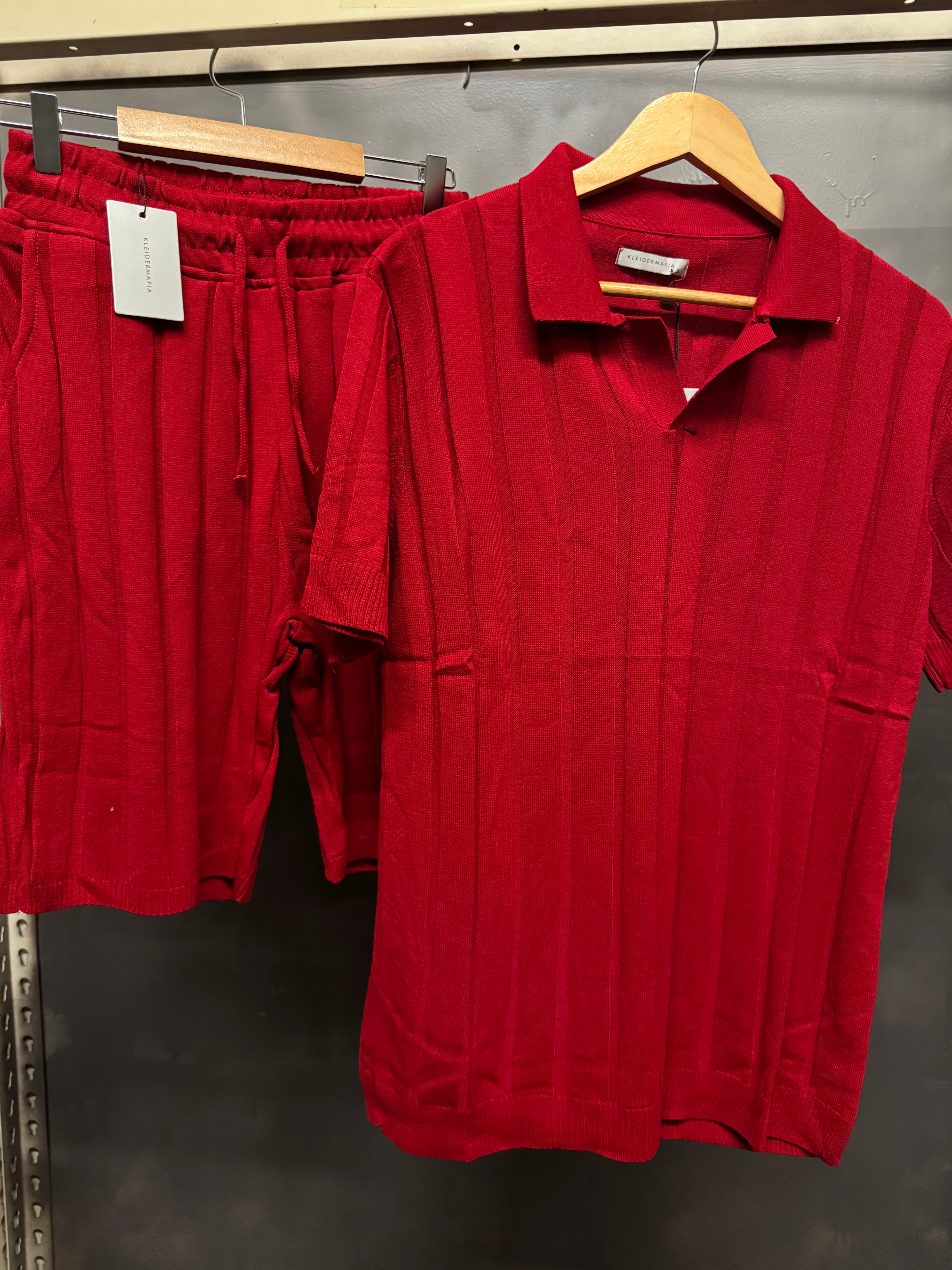 Wide ribbed polo summer sets