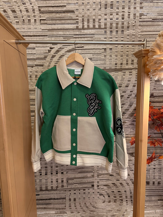 Off the system varsity jacket