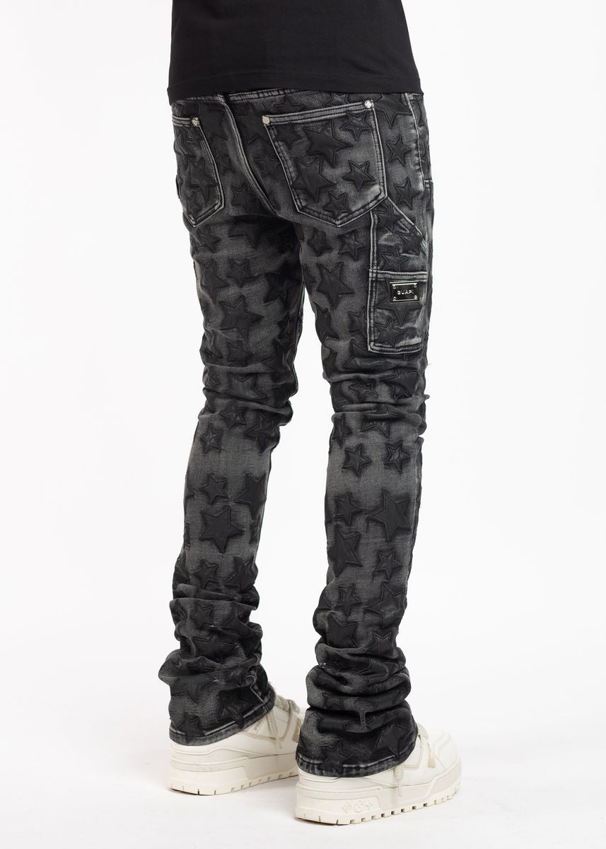 Aqua black Stars Denim (Aqua-Blue-Stars-Denim