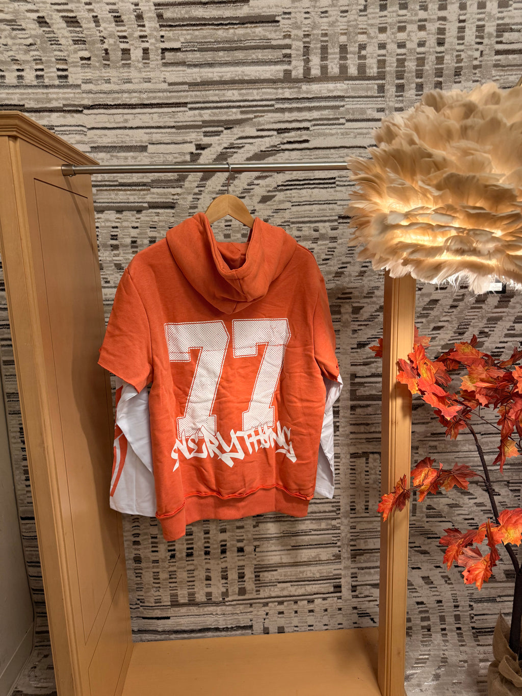 Double sleeve 77 hoodie