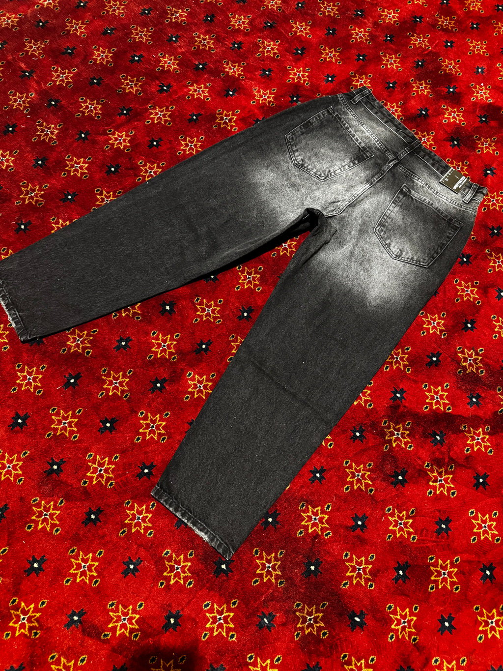Uneffected Black straight distressed pants
