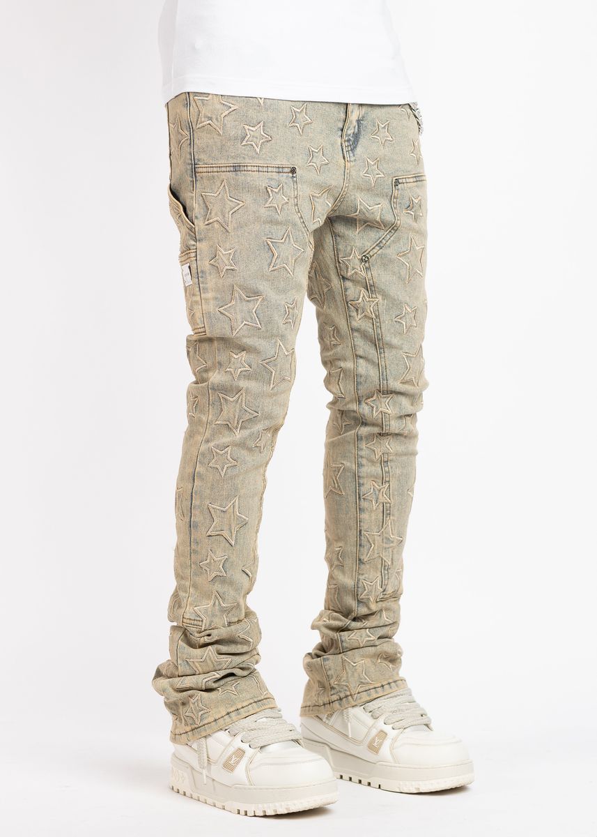 Aqua vintage Stars Denim (Aqua-Blue-Stars-Denim