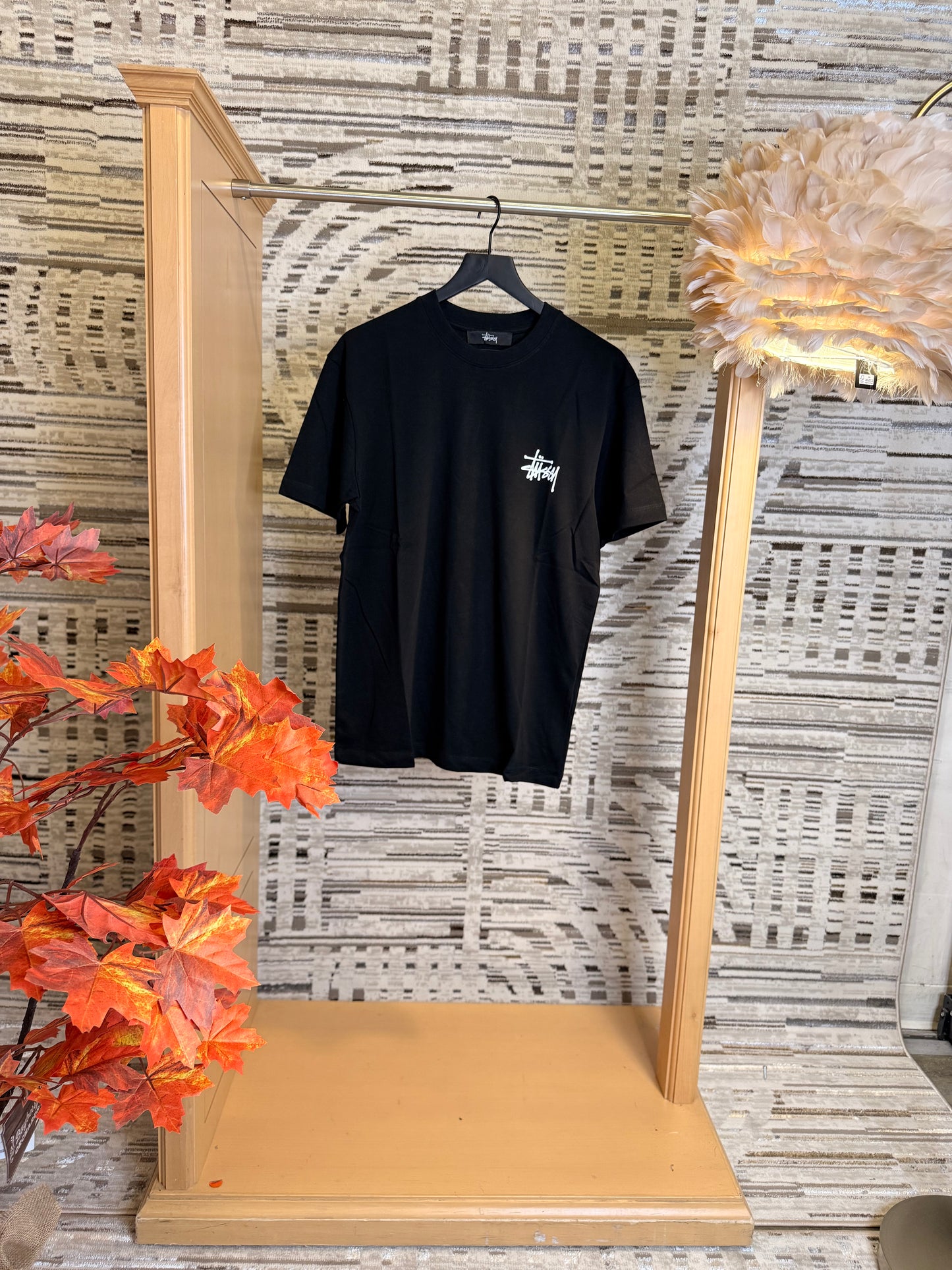 Stussy Fuzzy Dice T-Shirt White & Black