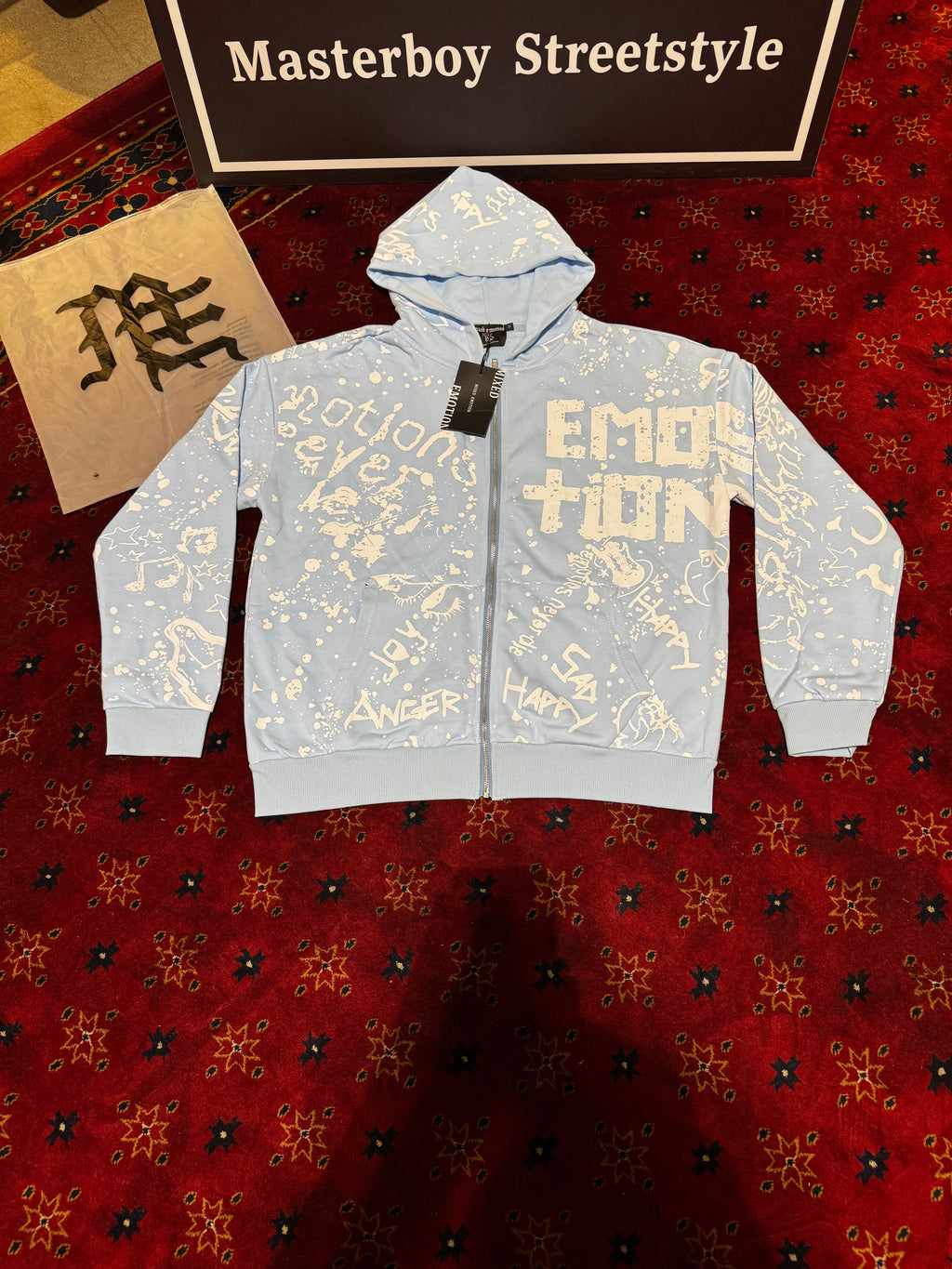 Mixed Emotion Zip Up Hoodie