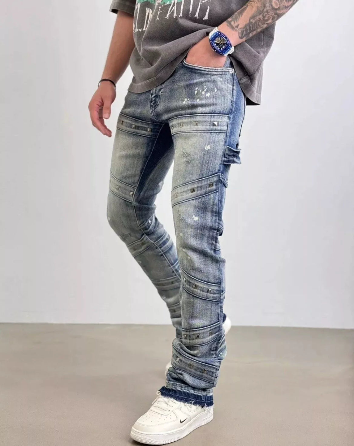 Flared men jeans