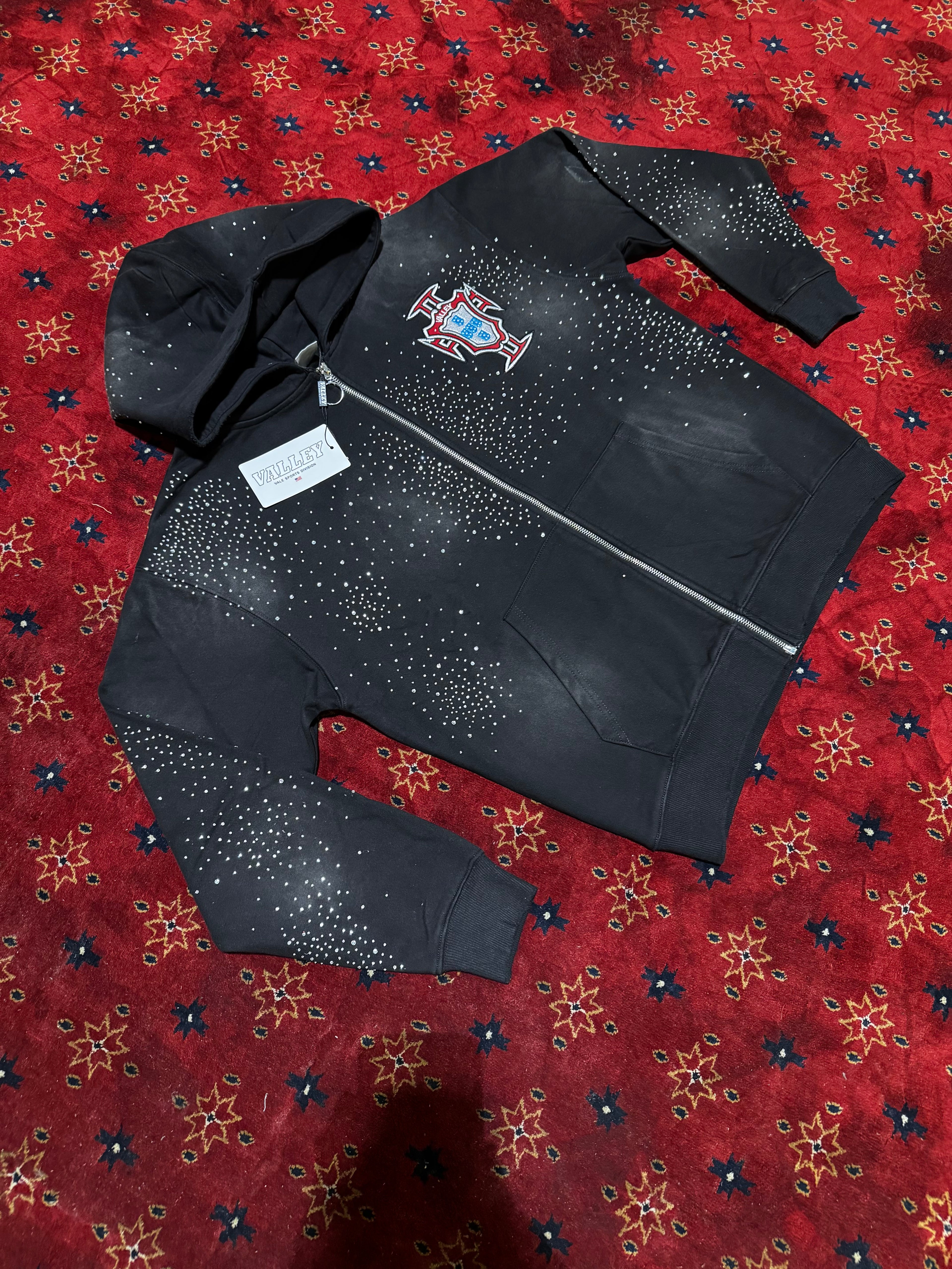 Valley Dreams Rhinestone Zip Up Hoodie