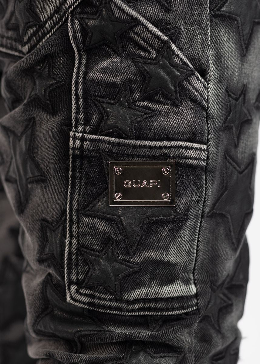 Aqua black Stars Denim (Aqua-Blue-Stars-Denim