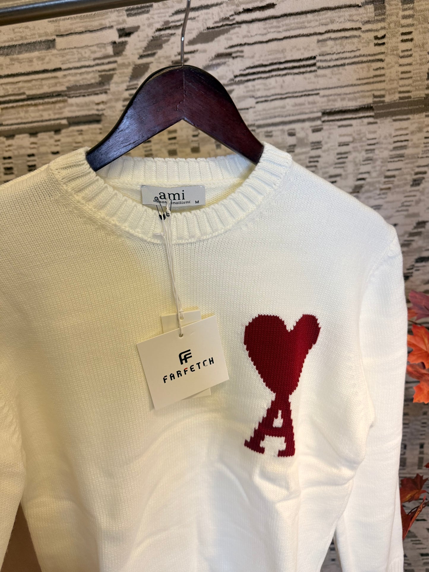 A Heart White Hoodie Sweater long sleeve