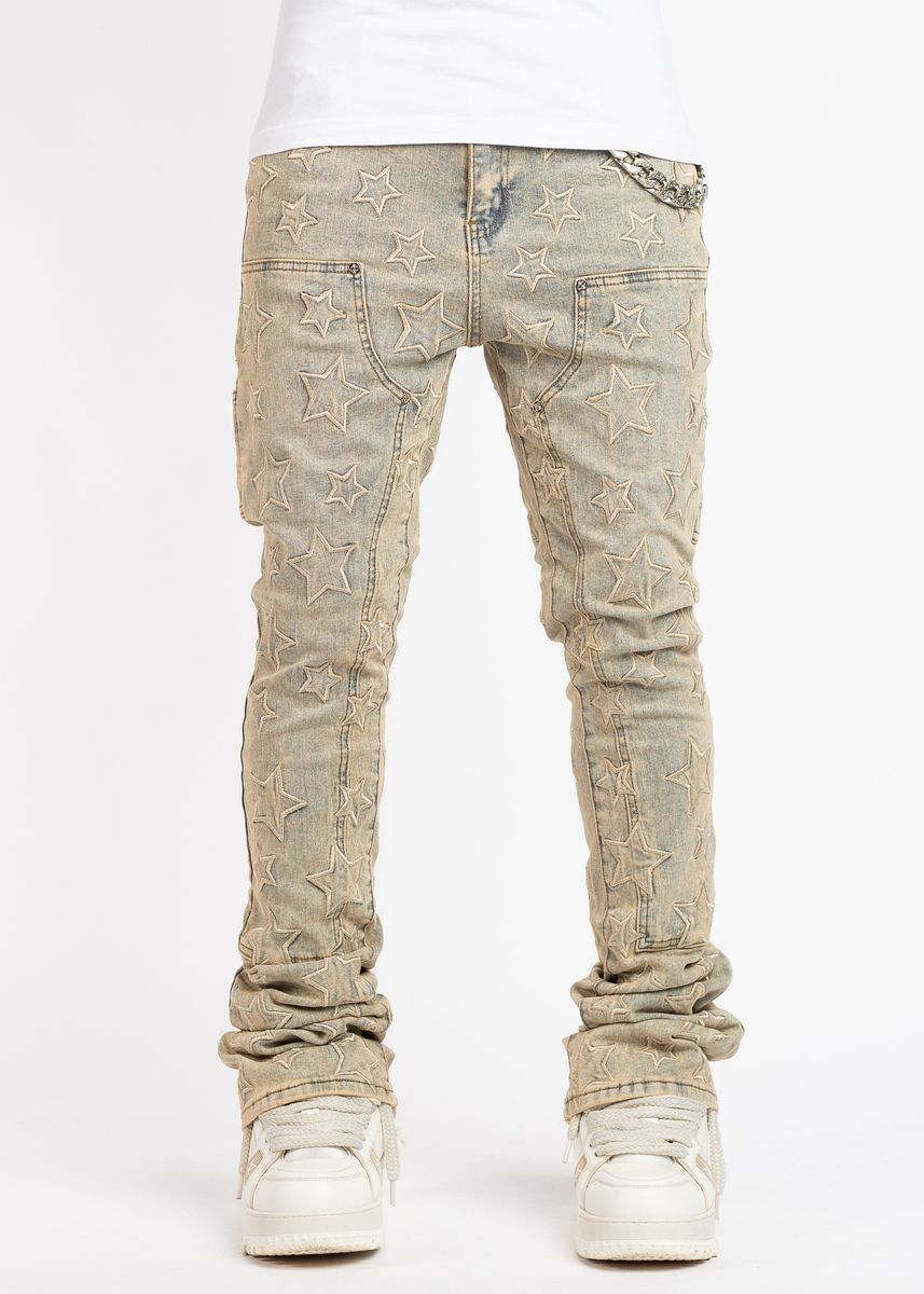 Aqua vintage Stars Denim (Aqua-Blue-Stars-Denim