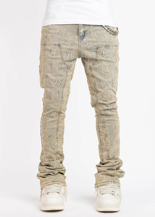 Aqua vintage Stars Denim (Aqua-Blue-Stars-Denim