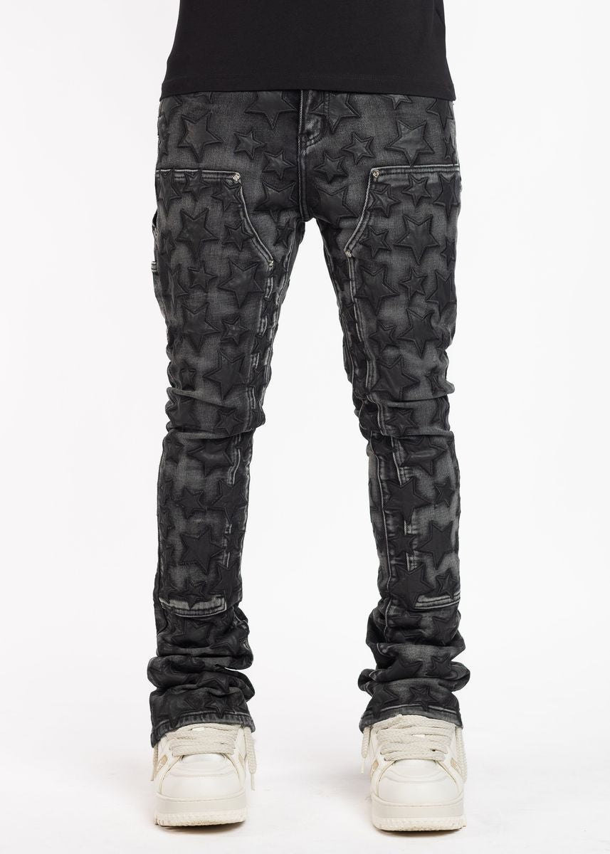 Aqua black Stars Denim (Aqua-Blue-Stars-Denim