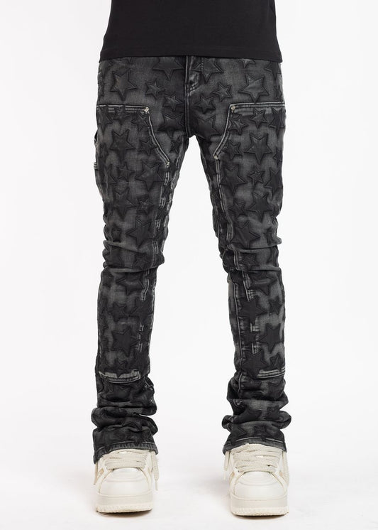 Aqua black Stars Denim (Aqua-Blue-Stars-Denim