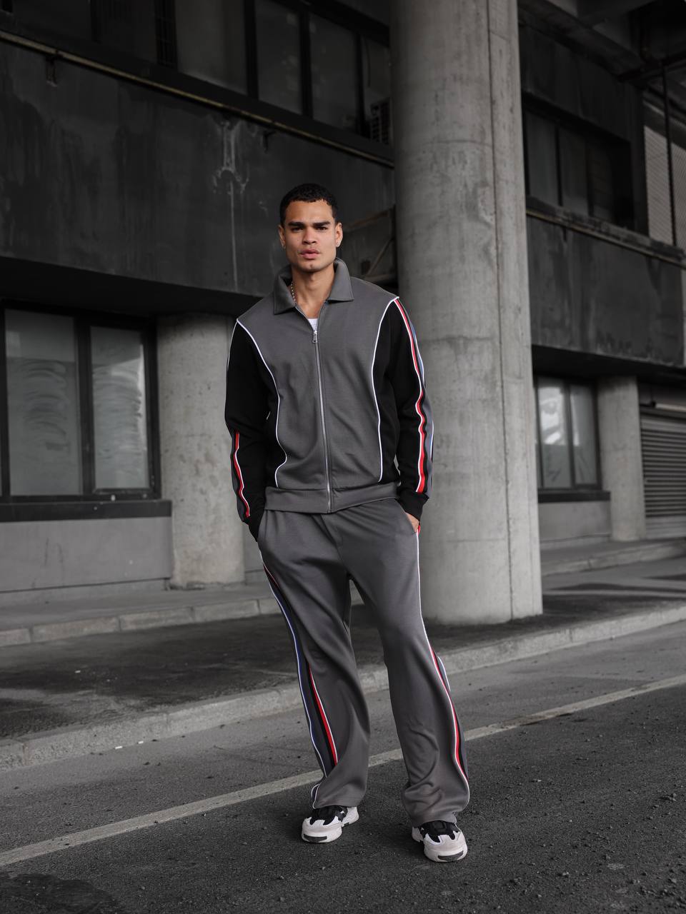 Gray city glide tracksuit