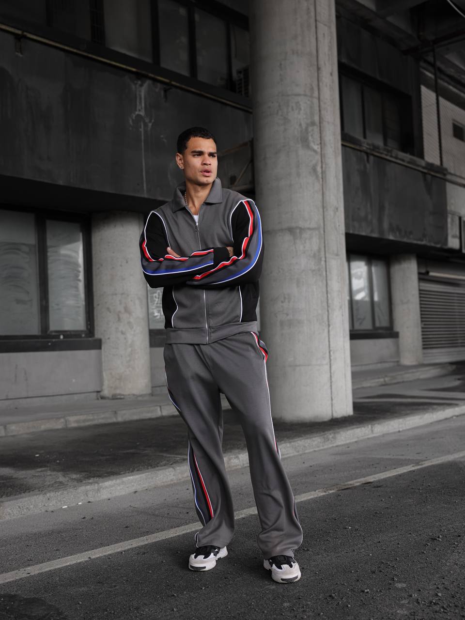 Gray city glide tracksuit