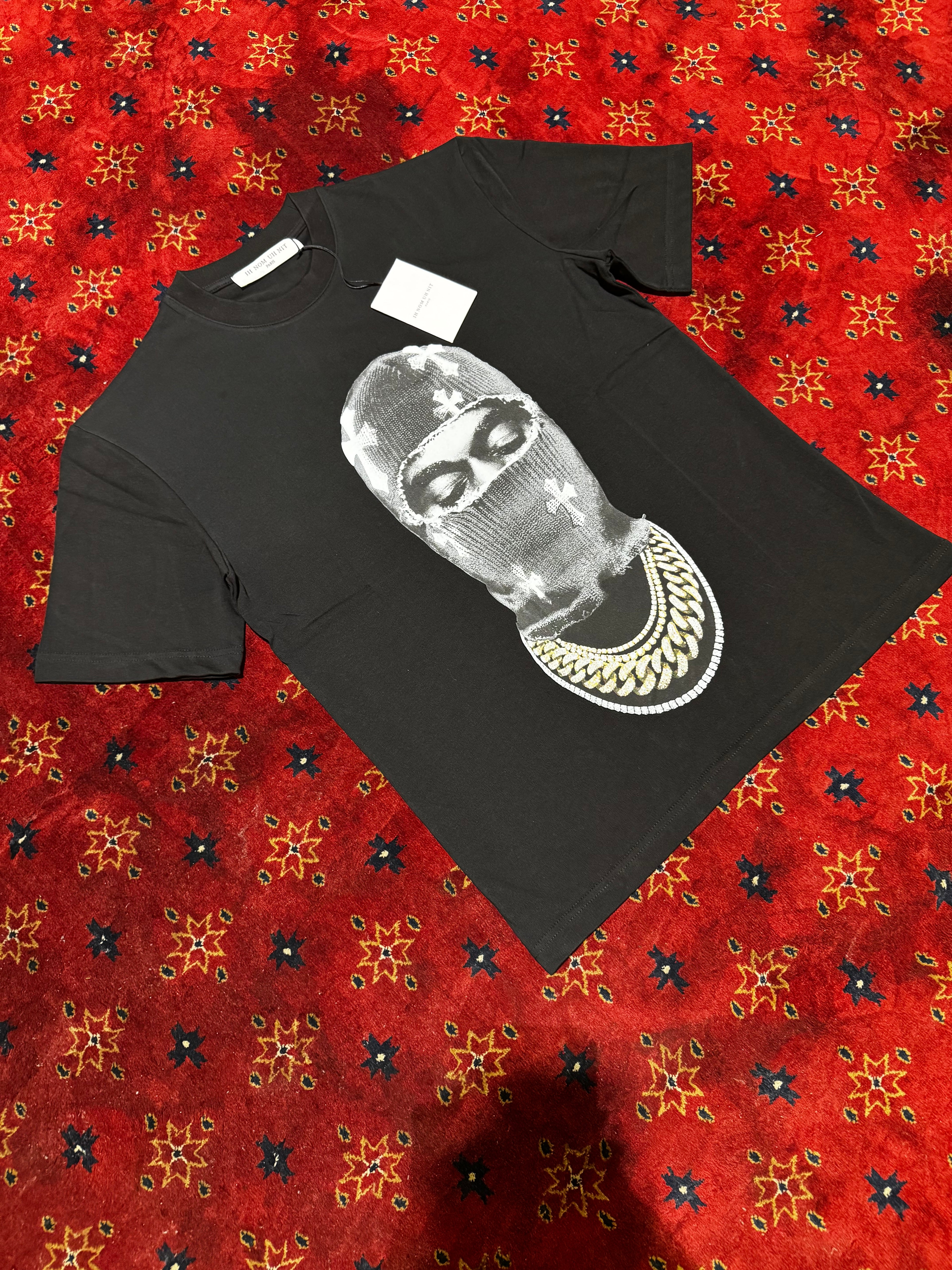 IH NOM Black Masked Cotton T shirt