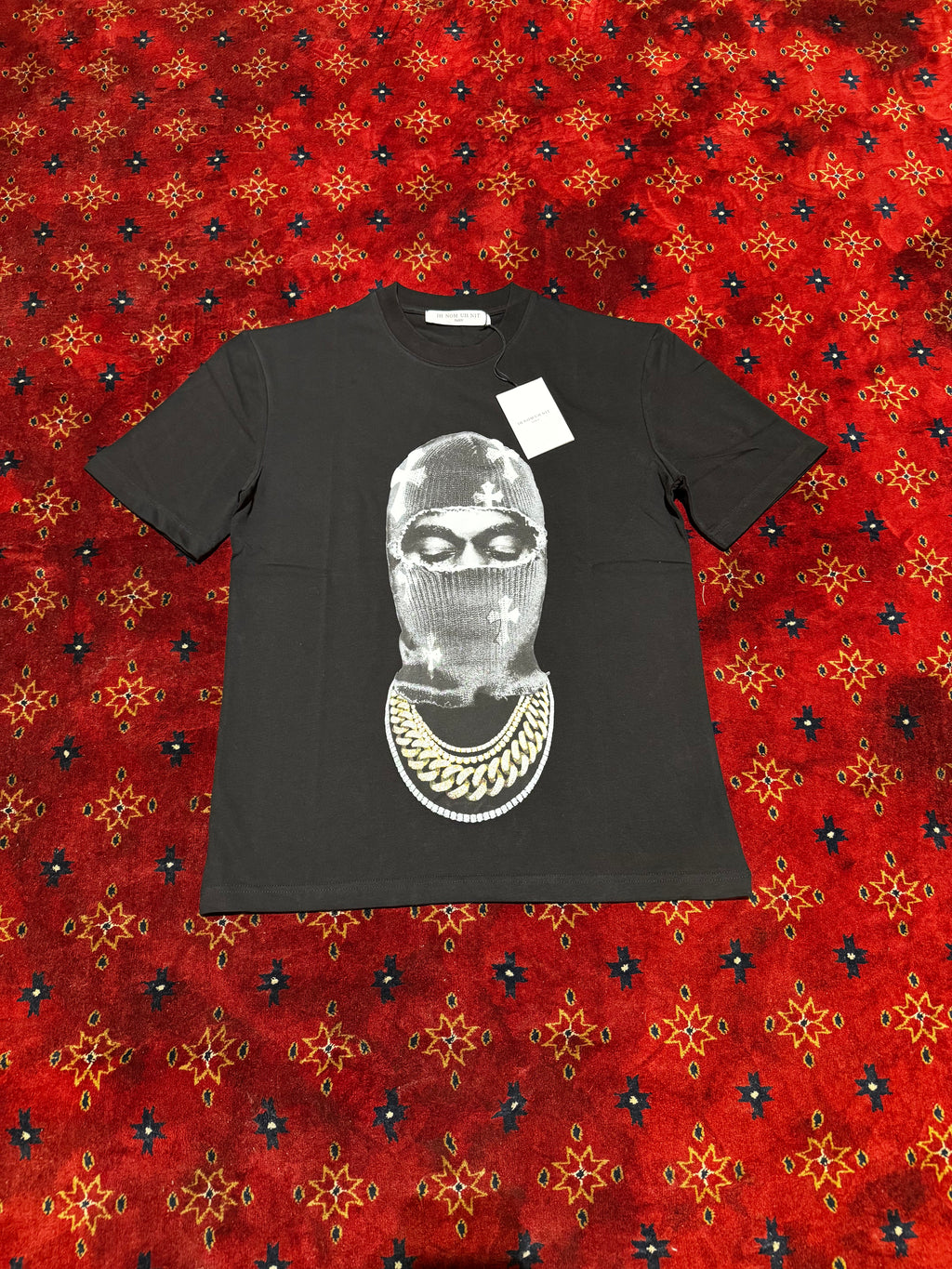 IH NOM Black Masked Cotton T shirt