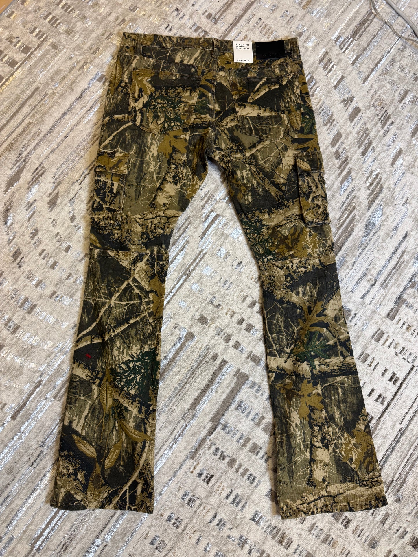 Camo cargo stack pants