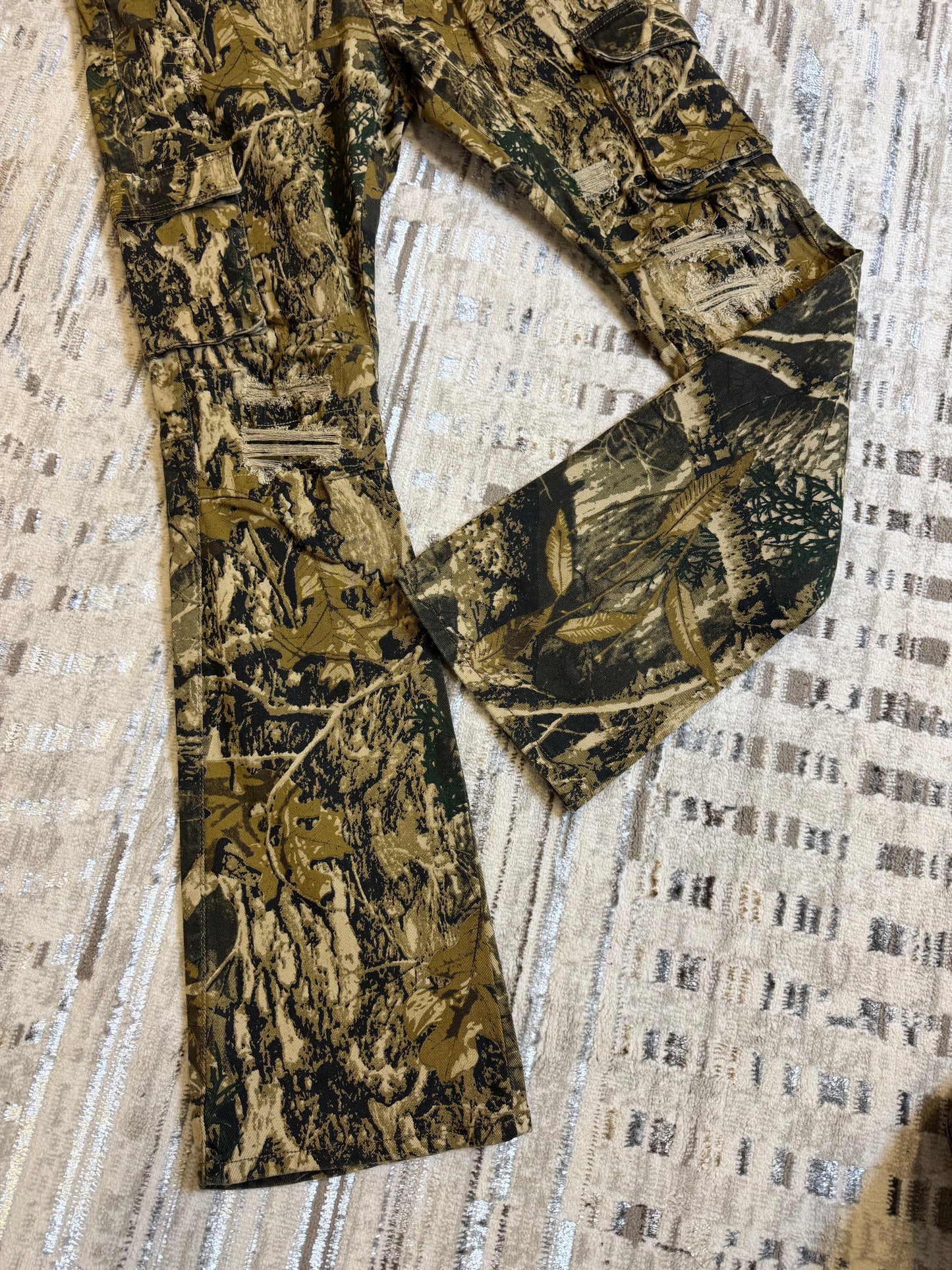 Camo cargo stack pants