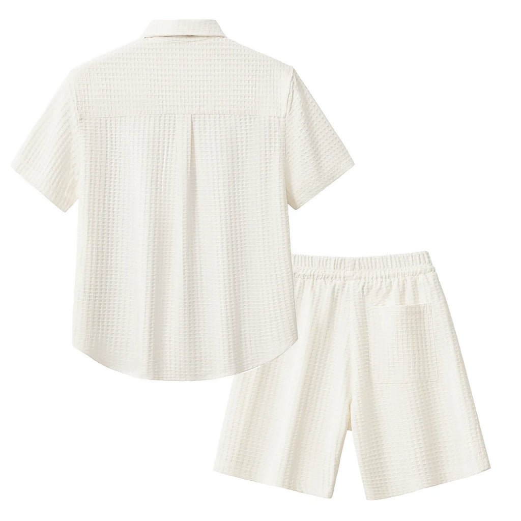 Luxury Summer sets, Waffle Textured. Drift sets shorts and shirt