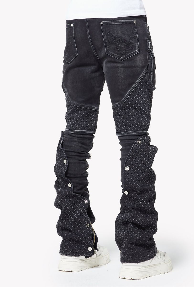 Vintage Black Steel Plate Denim