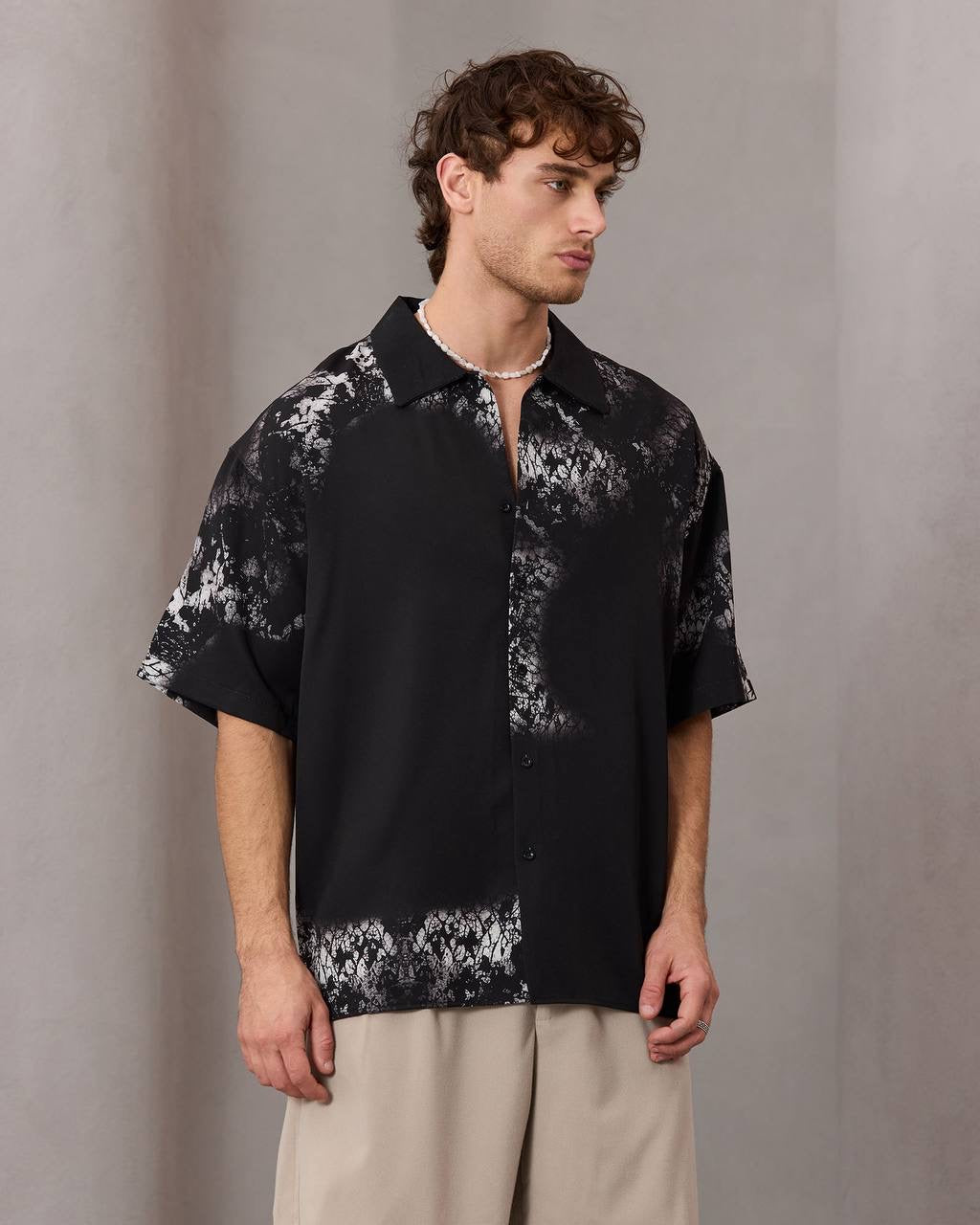 Ink Bleed oversized botton up