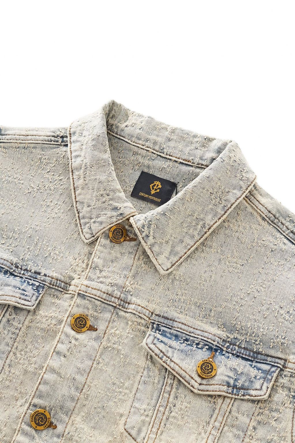 SANCTUM CROSS DENIM JKT – CENTURY PENTHOUSE TAN