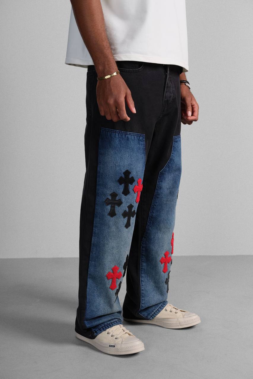 Masterboy cross Black straight Jeans